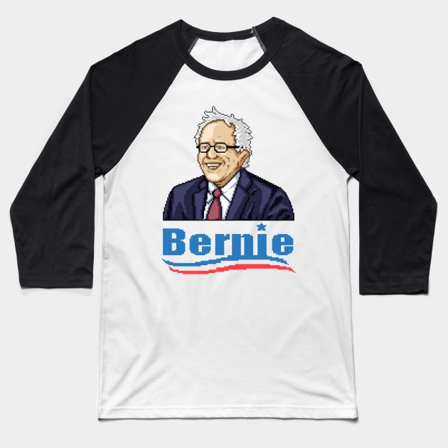 8-Bit Bernie Baseball T-Shirt by Pengew